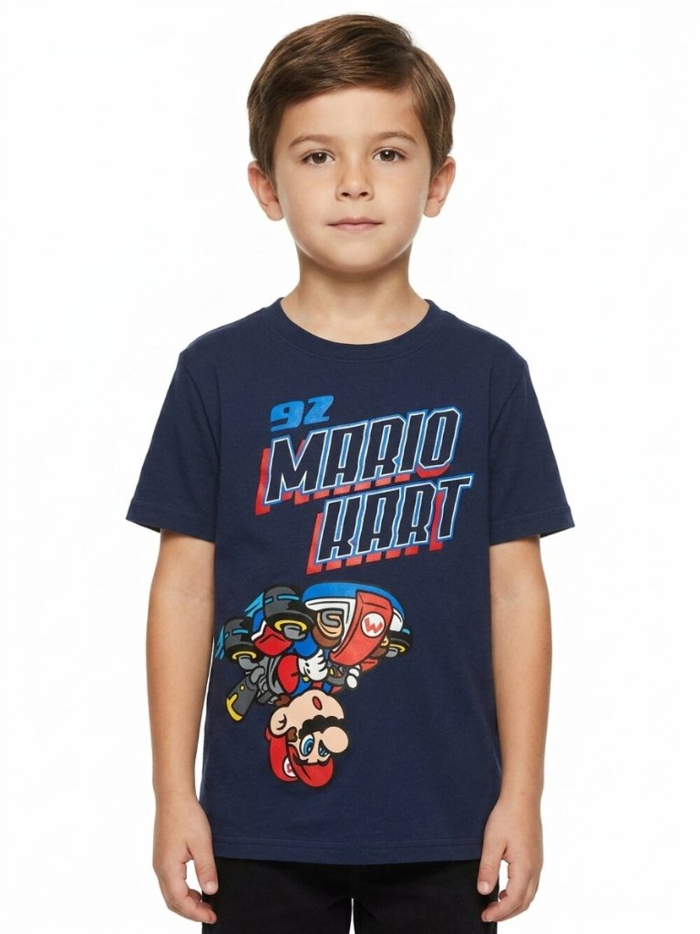 MARIO KART BRAND Navy Blue Mario Character T-Shirt - Size 7